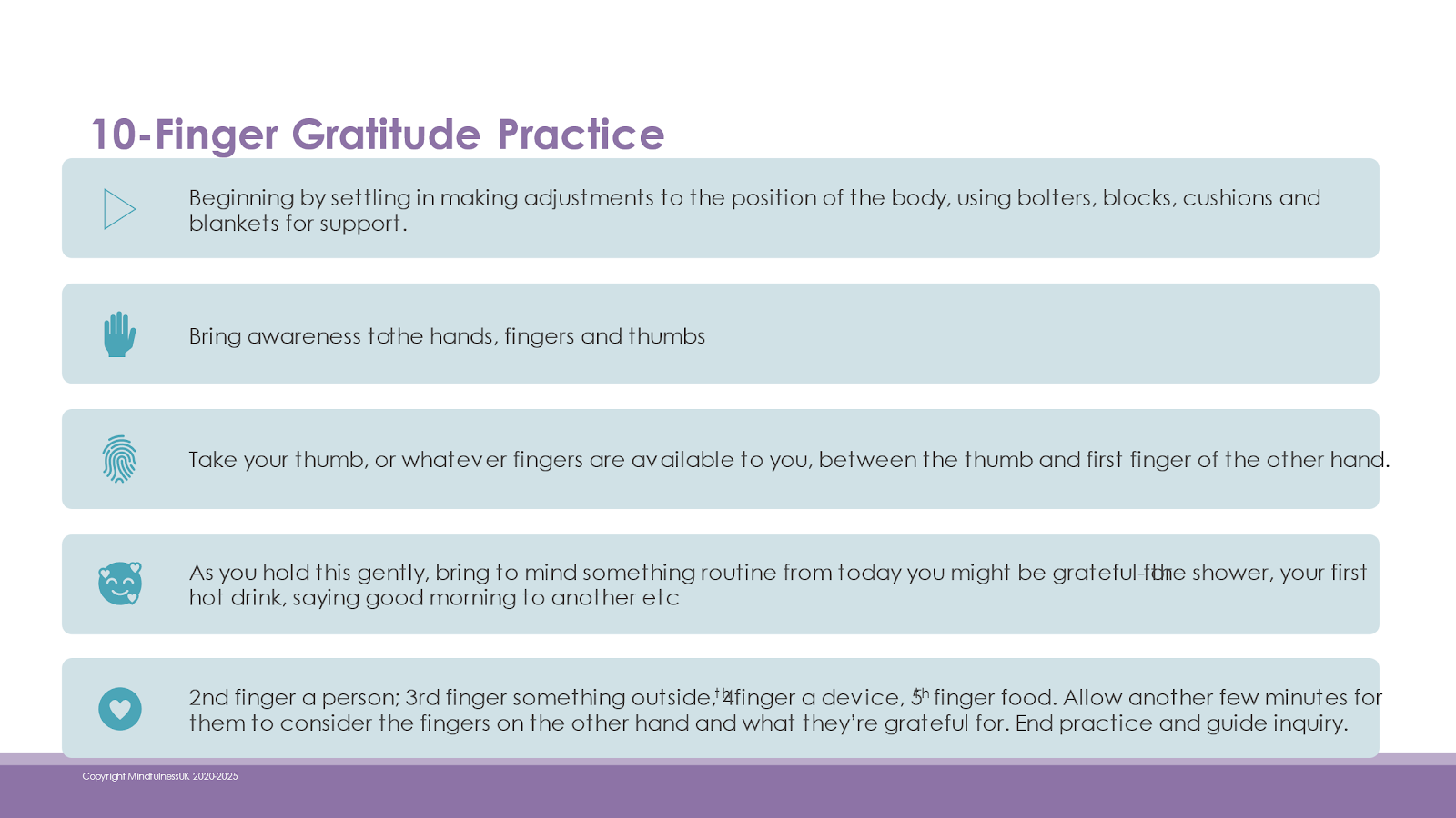 10 finger gratitude practice